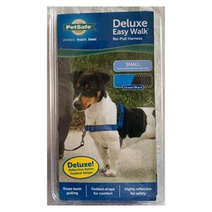 NWT PETSAFE Deluxe Easy Walk Dog Harness No-Pull Dog Training Sz S Ocean Blue